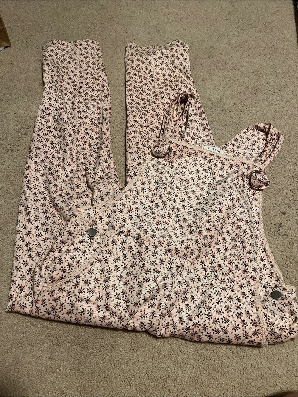 Storia Pink Floral Overalls - Picture 6 of 7